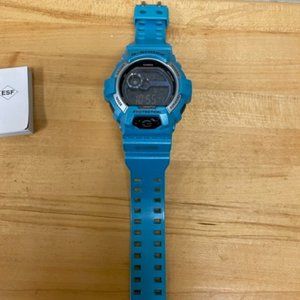 G SHOCK GLS-8900, MEN'S AQUA BLUE WATCH, NEW BATTERY, LIKE NEW